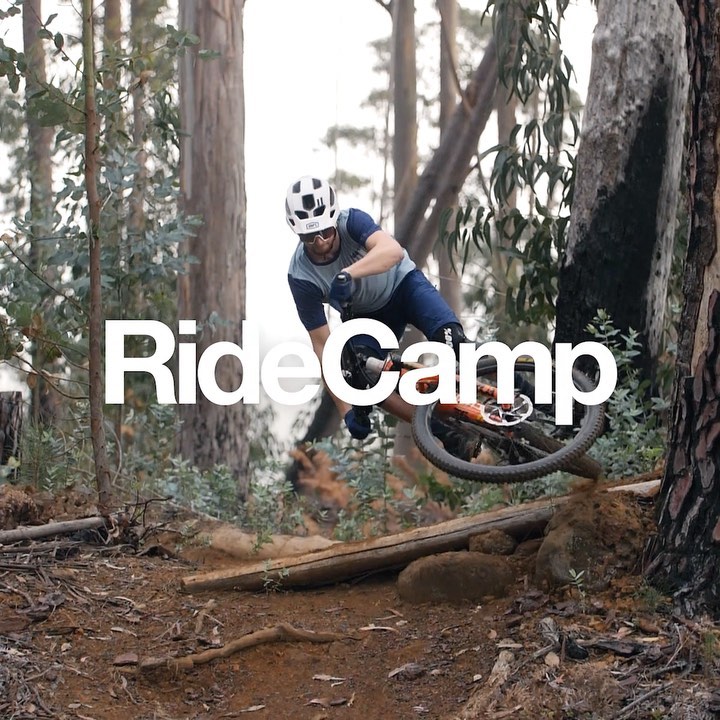 Instagram post by @thomasestaque for 100% Bike. Caption reads: #ridecamp @ride100percent.