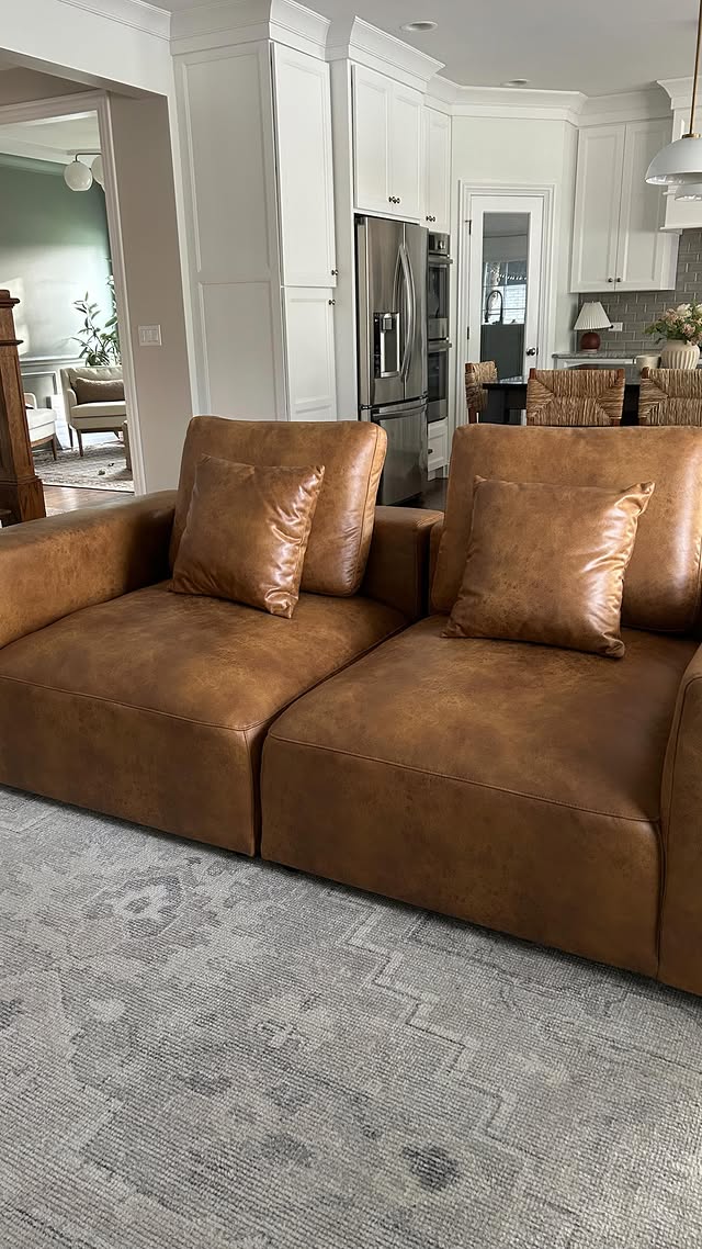 Instagram post by @ravenwoodrestored for 25home. Caption reads: [...] reasons why I love our new sofa from....