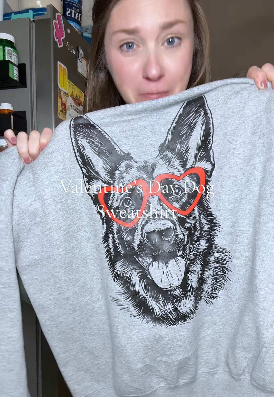 TikTok post by @kaylarenwho for Refinery Number One. Caption reads: [...] #valentinesdaysweatshirt @Refinery Number....