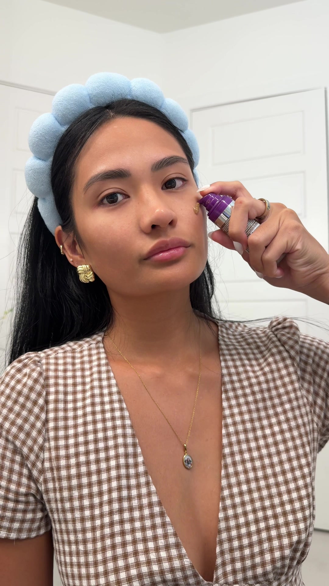 TikTok post by @kaylakosuga for COVERGIRL. Caption reads: #ad glowing with @COVERGIRL simply ageless skin....