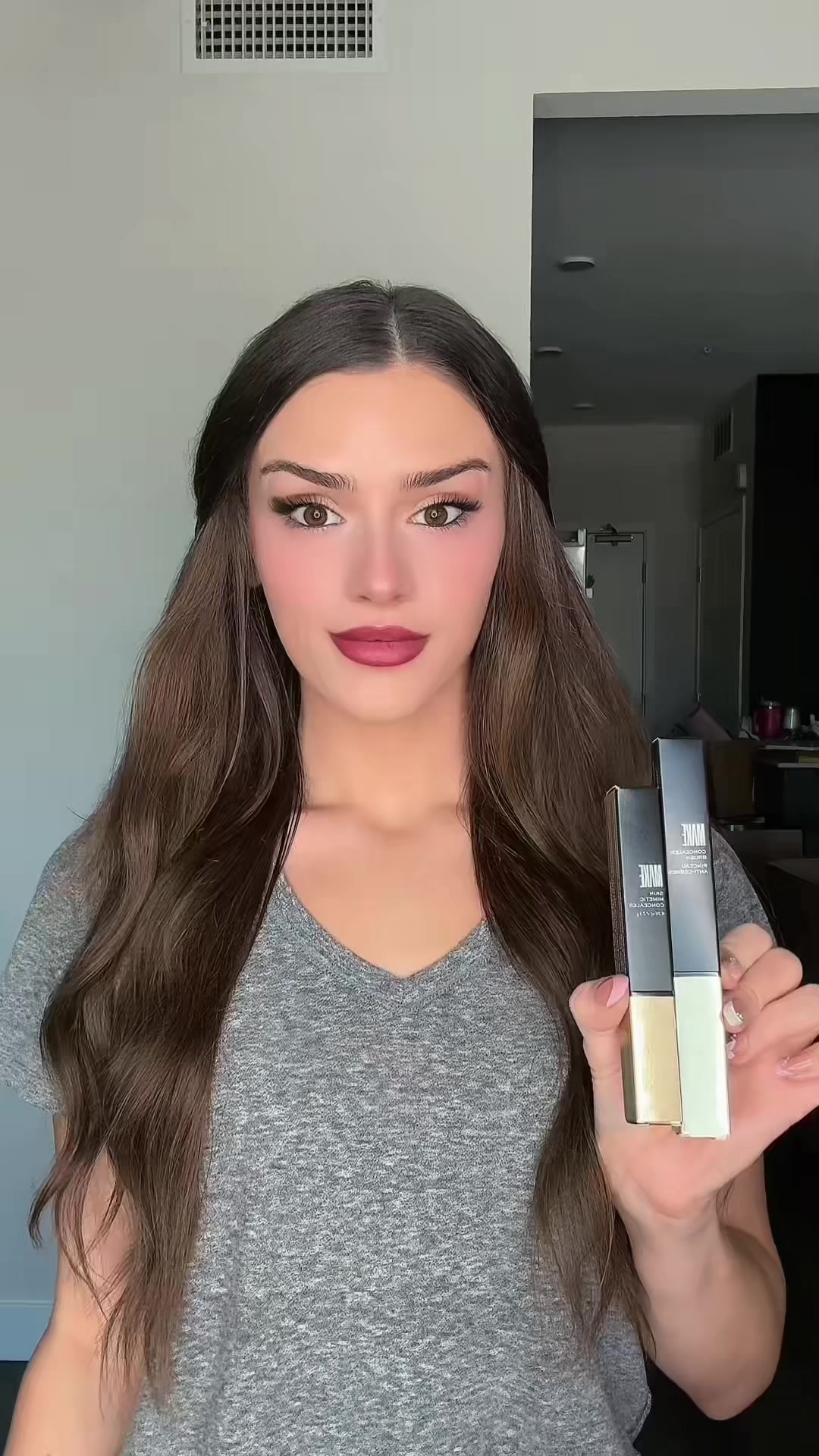 TikTok post by @skyla.lynne for MAKE Beauty. Caption reads: Best concealer ever yall! @Shop MAKE Beauty.