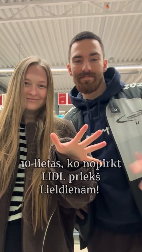 Instagram post by @divas.abeles for Lidl Latvija. Caption reads: [...] Ieraksti komentārā 🐥🥚 @lidllatvija Saturs....