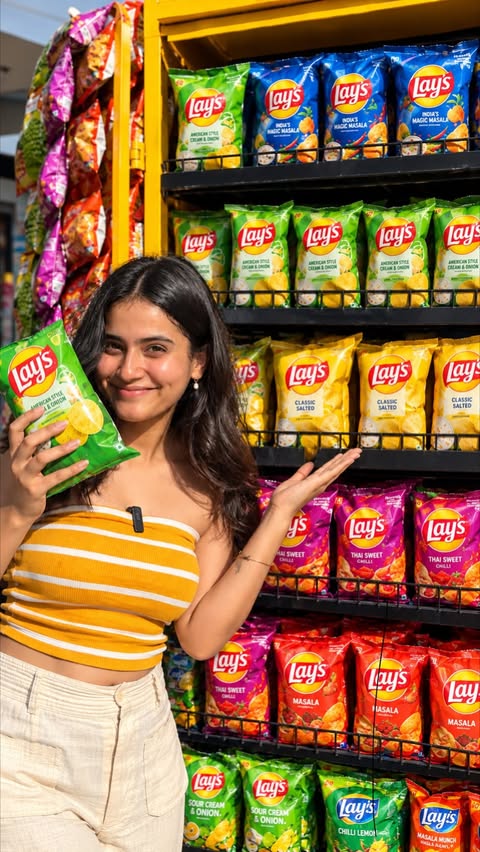 Instagram post by @anitasdigitaldiaryy for Lay's. Caption reads: [...] Ranbir fan, I wouldn’t miss this one 👀....