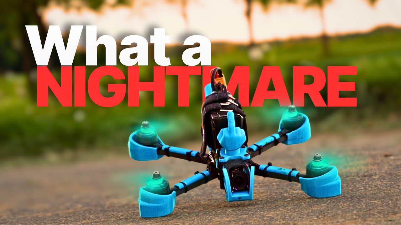 YouTube post by @fpv-geek for Thingiverse. Caption reads: Why I Almost Quit FPV Building (And Why You....