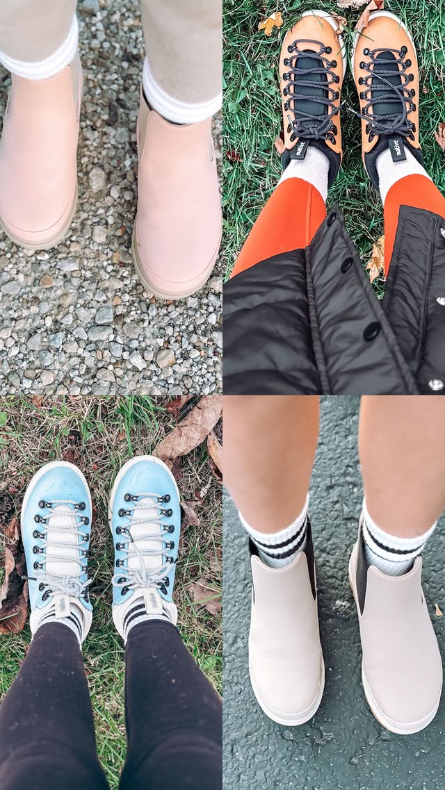 Instagram post by @brookedphillips for Native Shoes. Caption reads: [...] Comment SHOP to receive the links ⬇....