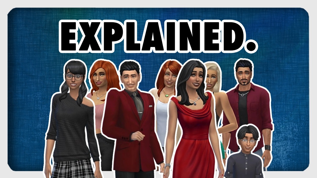 YouTube post by @CatchyCher for Redbubble. Caption reads: Why Do We Always Quit The Sims 4? .