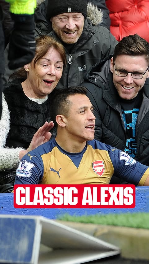 Instagram post by @alexis_officia1 for Premier League. Caption reads: Quick breather 😅⁣
⁣
⏪ Rewind to this classic....