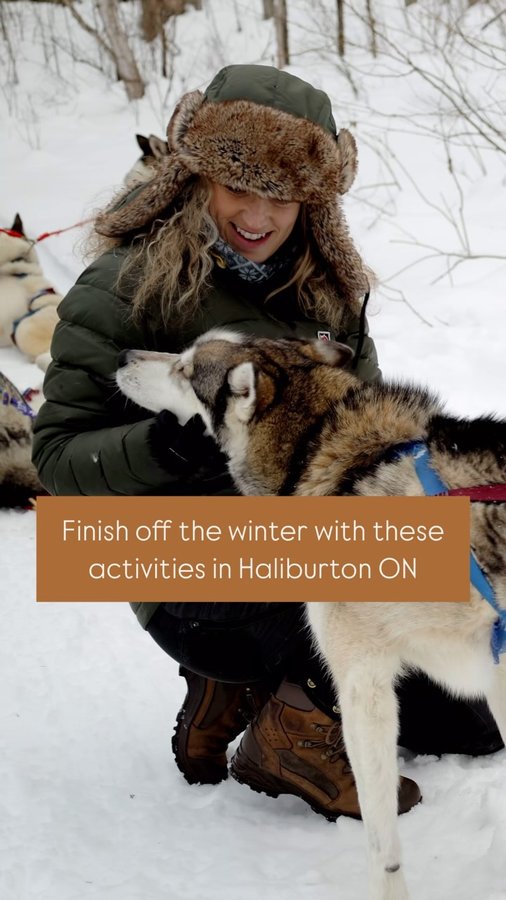 Instagram post by @careenaalexis for Destination Ontario. Caption reads: Squeeze in one more winter adventure to finish off....