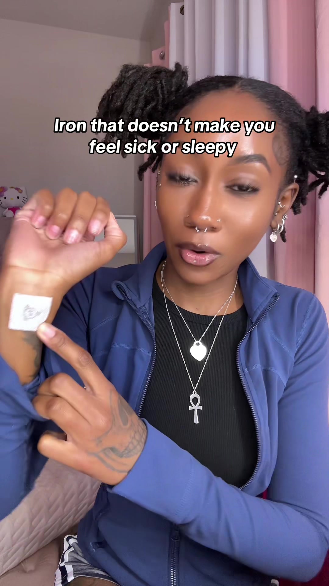 TikTok post by @candylocs for PatchAid. Caption reads: Low iron girlies come to the FRONT😫🥹 @PatchAid....