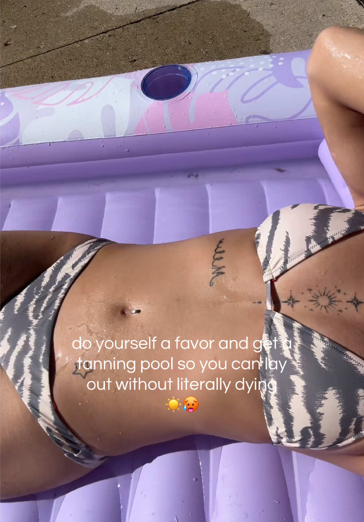 TikTok post by @kenn.291 for SLOOSH. Caption reads: @SLOOSH 👙💧☀️ comes in different sizes & [...].