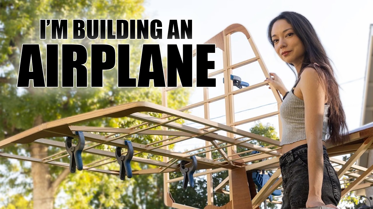 YouTube post by @xylafoxlin for TotalBoat. Caption reads: Building the EMPENNAGE (Pietenpol Airplane Build:....