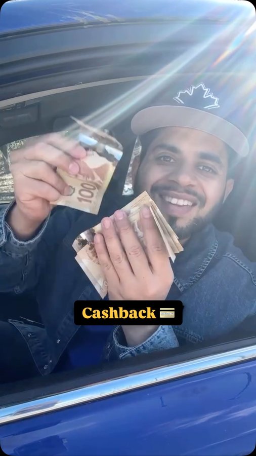 Instagram post by @frugalrahul for Neo Financial. Caption reads: [...] out on cashback? Link in bio 🔗....