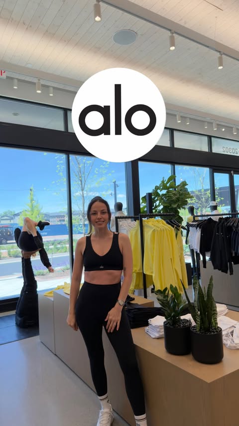 Instagram post by @merhabaamericaa for Alo Yoga. Caption reads: [...] grab first? #alo #oneloudoun #aloyoga #dmv....