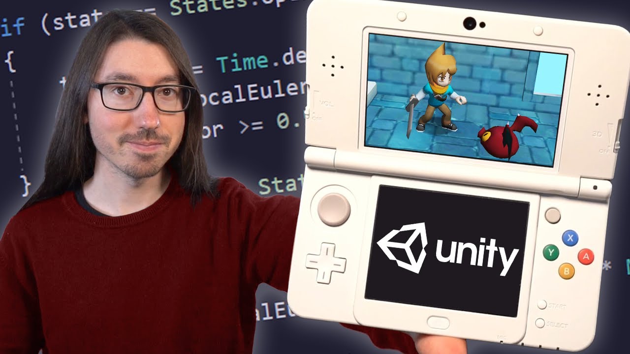 YouTube post by @Guinxu for ArtStation. Caption reads: Mi aventura creando juegos para Nintendo 3DS.