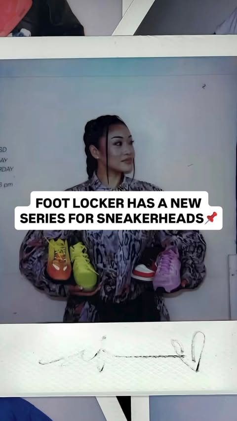 Instagram post by @poppayang for Foot Locker. Caption reads: [...] their first pair on the new series by....