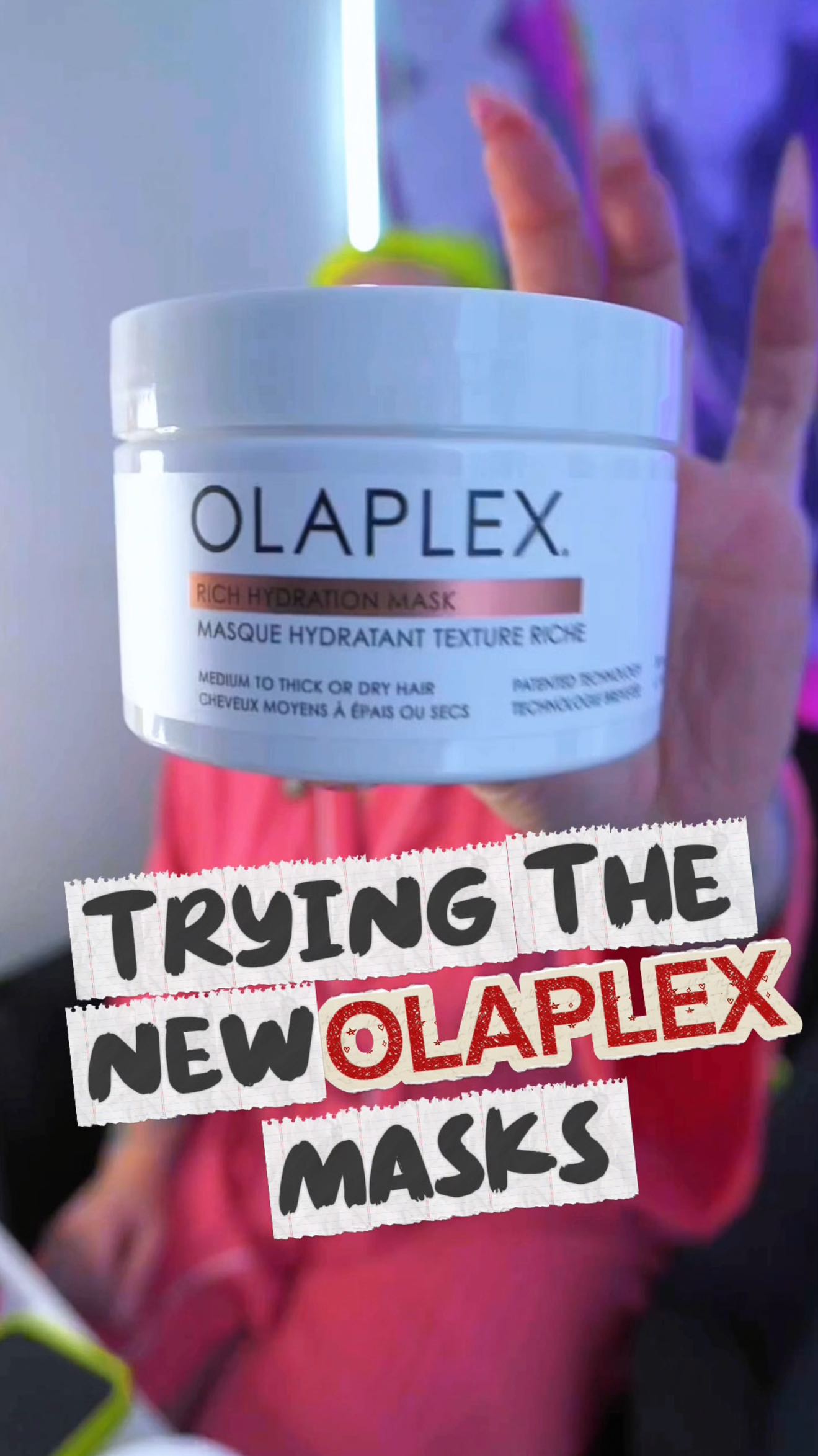Instagram post by @cryistalchaos for OLAPLEX. Caption reads: I’ve partnered with @Olaplex to test out thier....