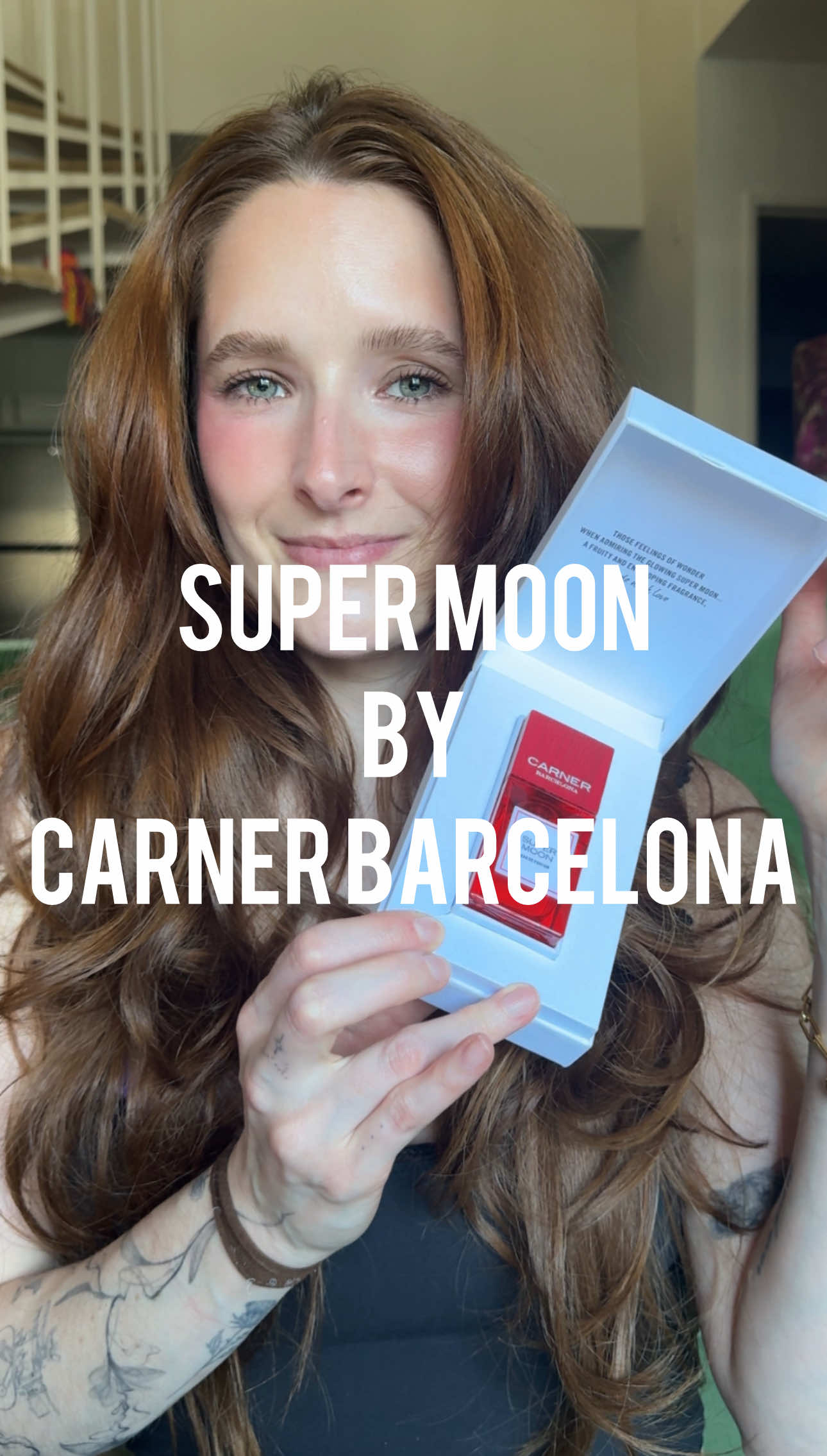 TikTok post by @notjeangrey for Carner Barcelona. Caption reads: ohhh she’s prettyyyyy @carnerbarcelonaperfumes....