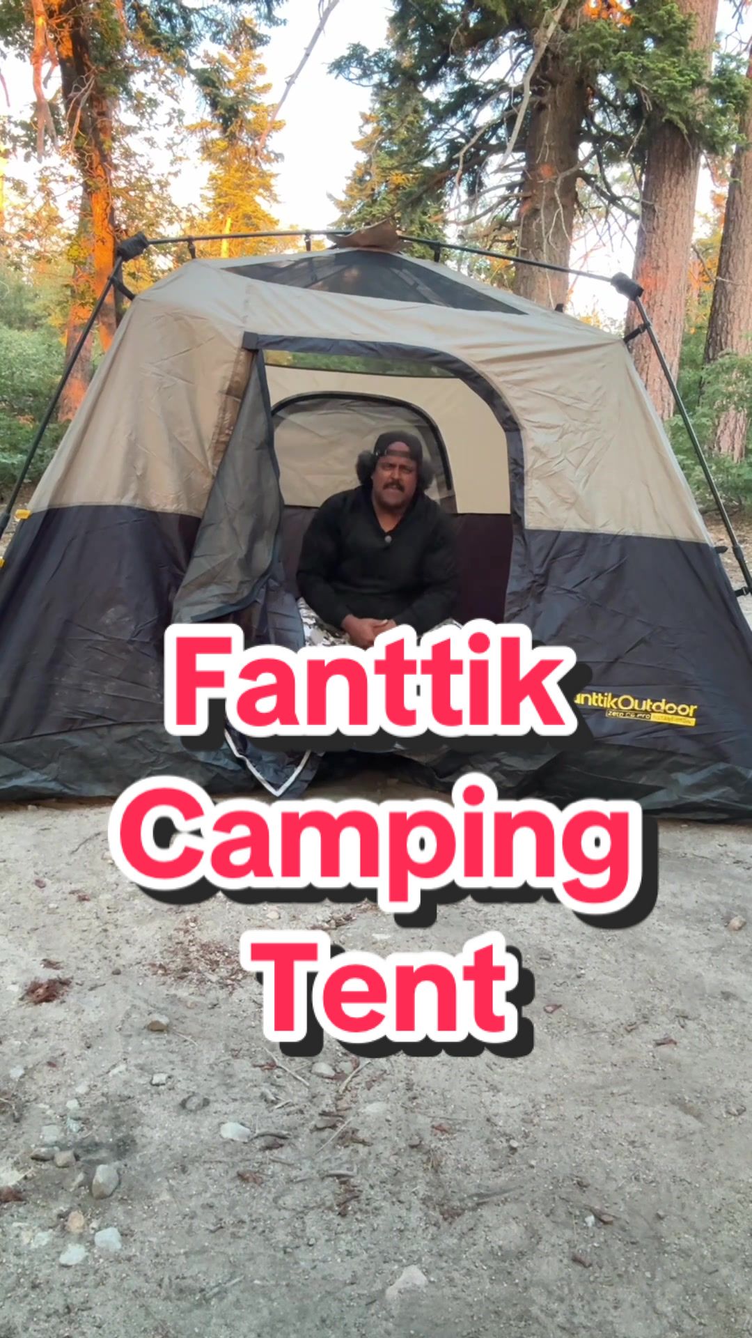 TikTok post by @thomas.ruster for Fanttik. Caption reads: The Zeta C4/C6 Pro Instant Cabin Tent from....