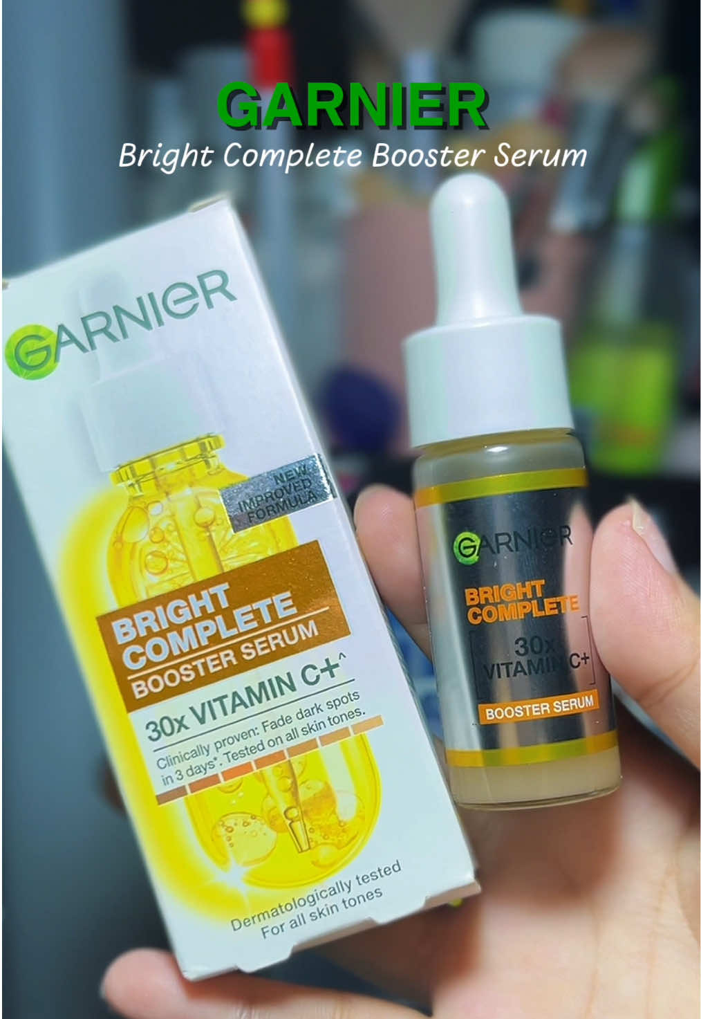 TikTok post by @lovelynxzy for Garnier Philippines. Caption reads: Not your typical Vitamin C! ✨🍊 Meet the @Garnier....