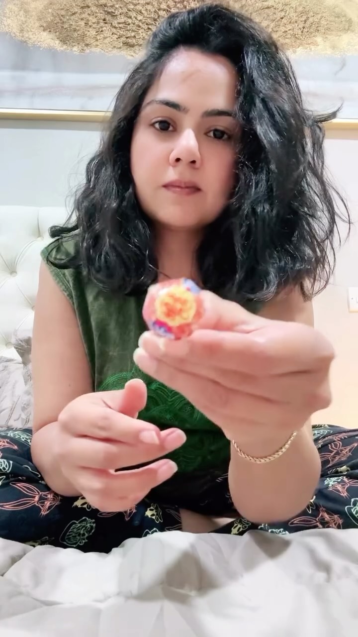 Instagram post by @kanwalkhan.kk for Chupa Chups. Caption reads: I almost turned DEMON while doing this! The....