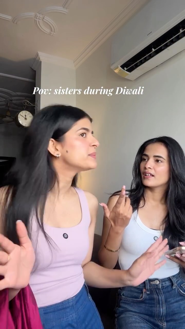 Instagram post by @preeti_nainwal_ for Reequil. Caption reads: I love saying ‘no’ to my sibling but it’s diwali....