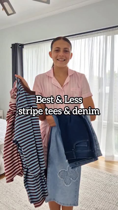 Instagram post by an influencer for Best&Less. Caption reads: There is no cuter combo than stripe tees and jeans....