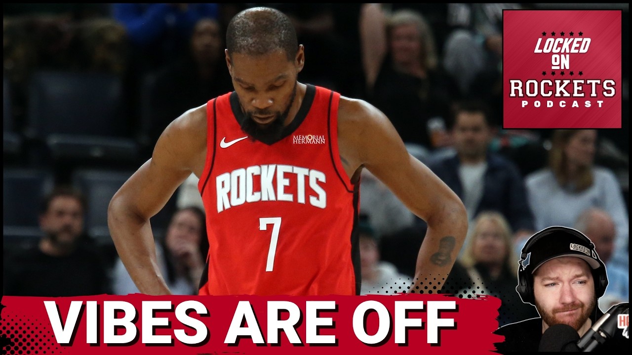 YouTube post by @LockedOnRockets for Robinhood. Caption reads: Rockets Vibes Are OFF After BARELY Beating G....