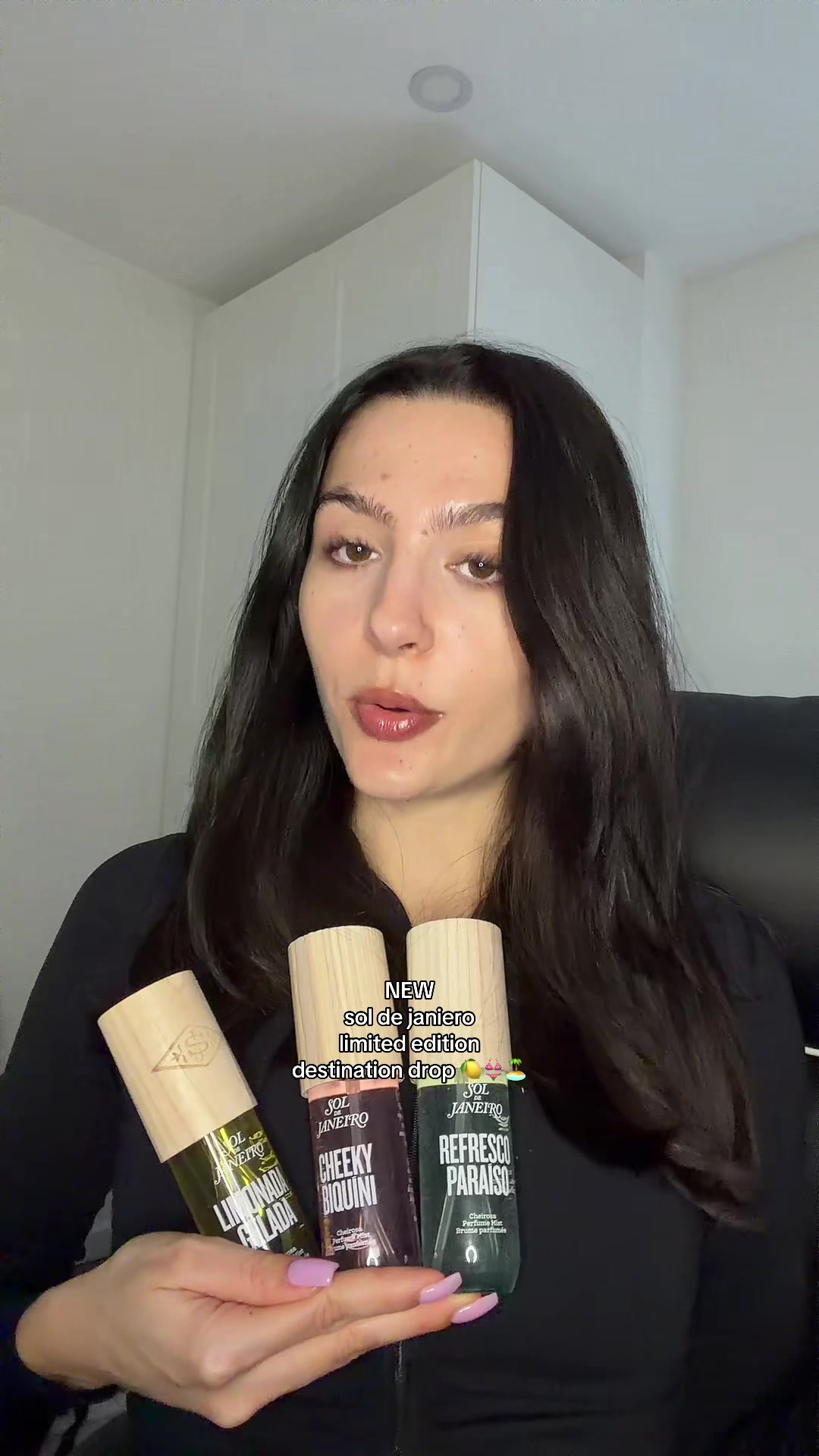 TikTok post by an influencer for Sephora. Caption reads: [...] by Sol de Janeiro RUNNN to @sephora for this....