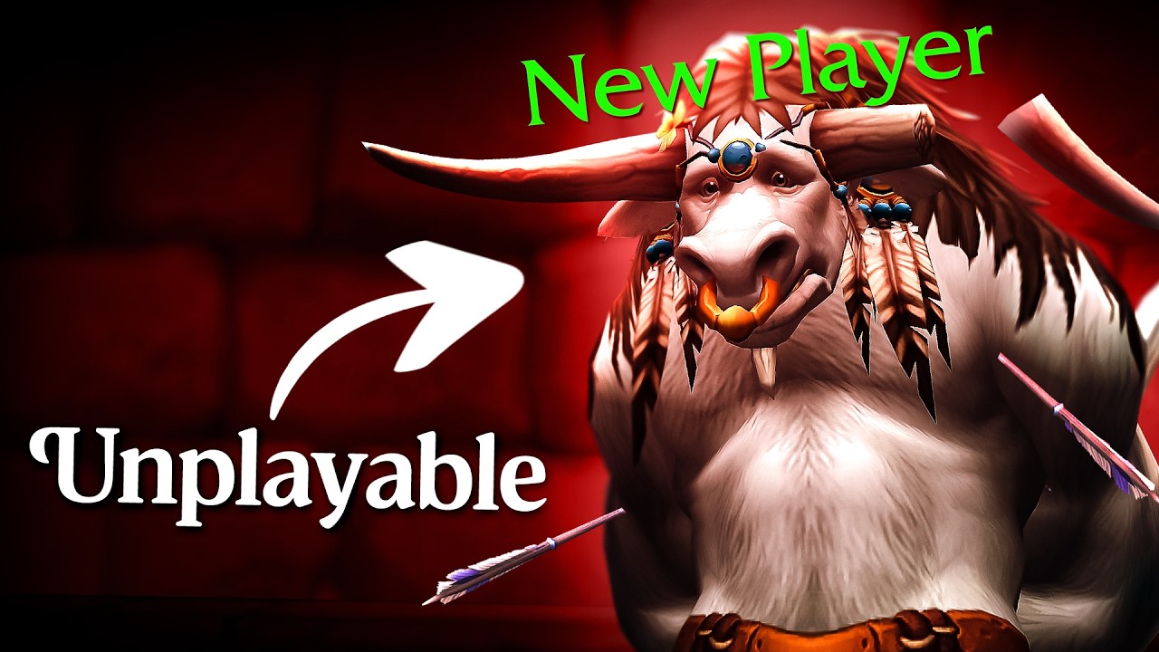 YouTube post by @Bellular-Warcraft for Squarespace. Caption reads: I Played WoW On A Fresh Account (It Was Hell).