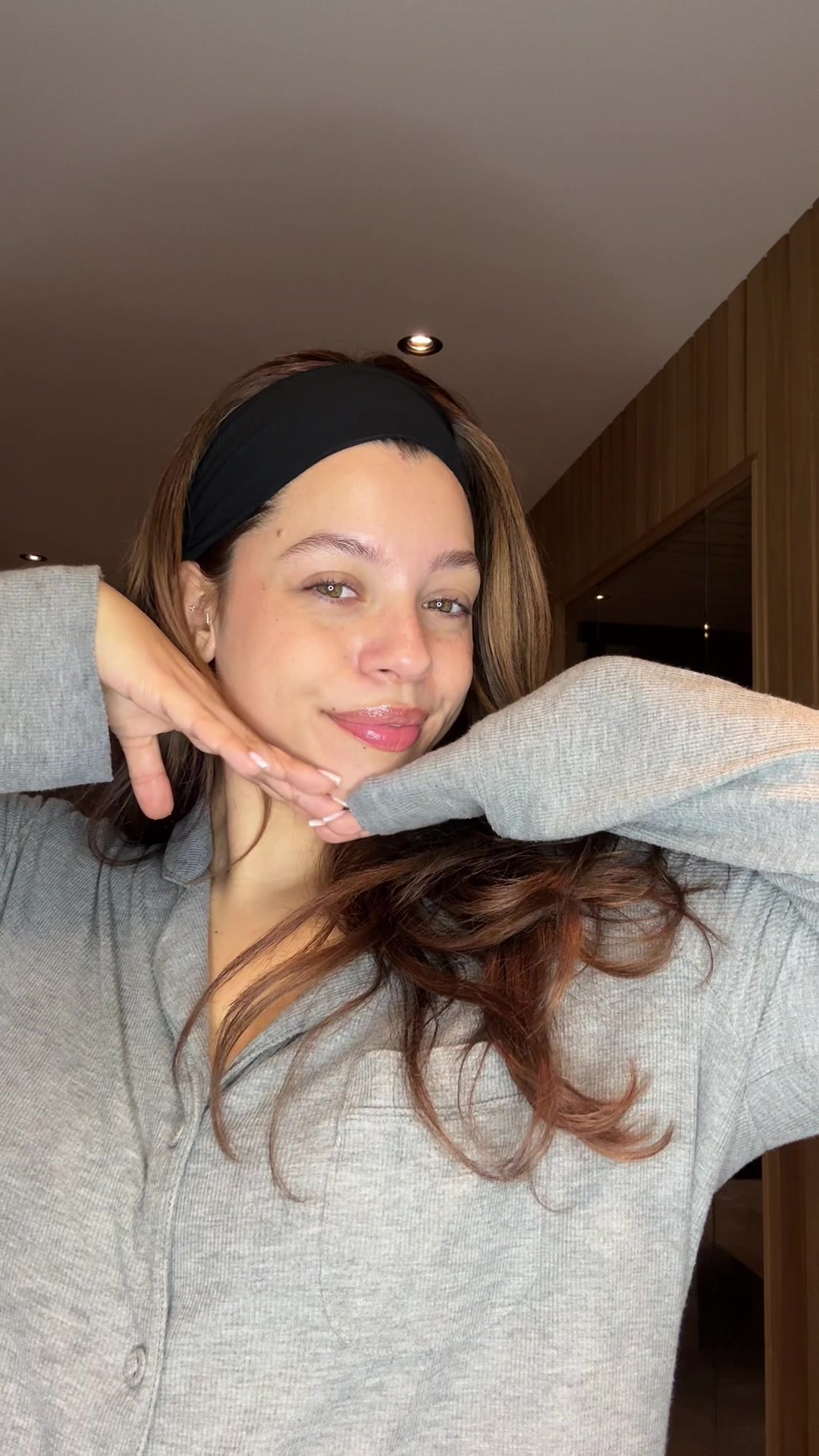 TikTok post by @chloejaylois for Clay And Glow. Caption reads: night time routine w/ @Clay And Glow - use CHLOE5....