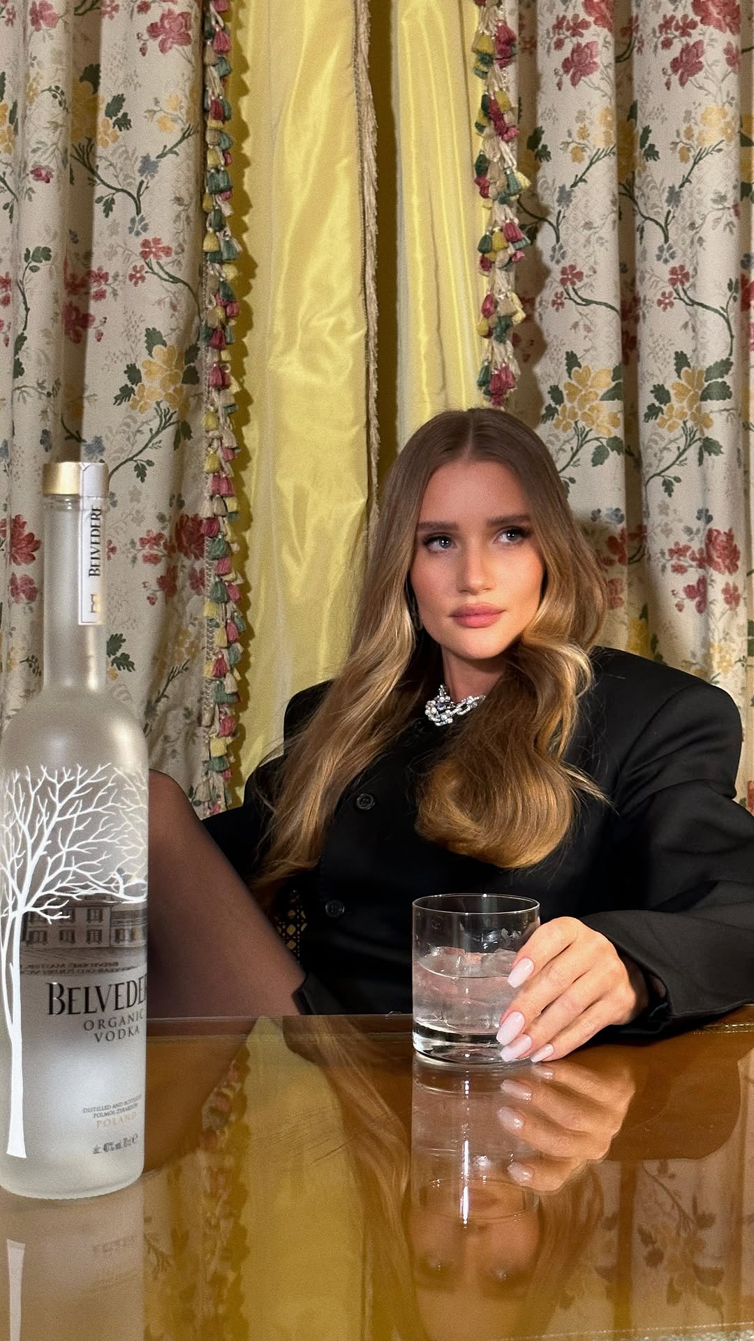 Instagram post by @rosiehw for Belvedere Vodka. Caption reads: “FINALLY.” for @belvederevodka at The Ritz,....