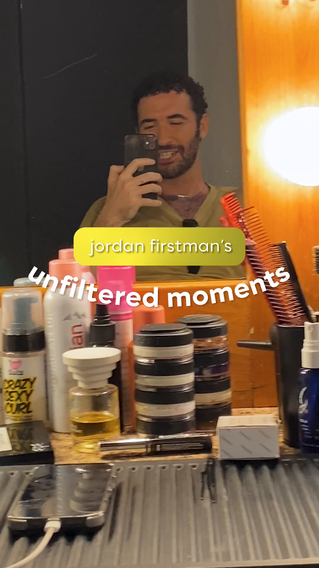 Instagram post by @jtfirstman for Max. Caption reads: i gave @jtfirstman my phone on set 😵‍💫.