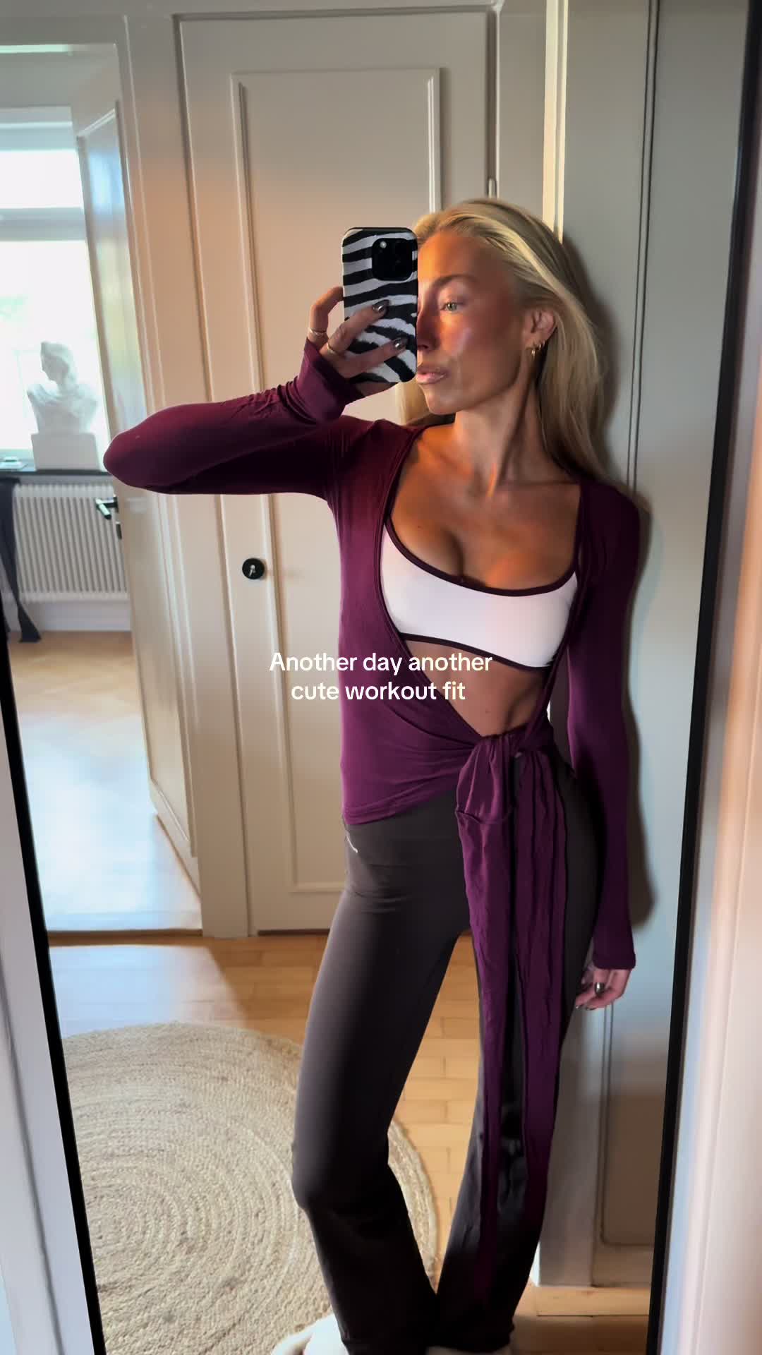 TikTok post by @lisaoohrstrom for Exercere. Caption reads: Forever obsessed with @exercere 🍫🩷 (ad).