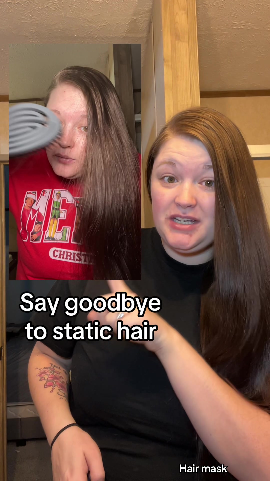 TikTok post by @fearlessmommalion for artnaturals. Caption reads: [...] with one use of this hair mask from....