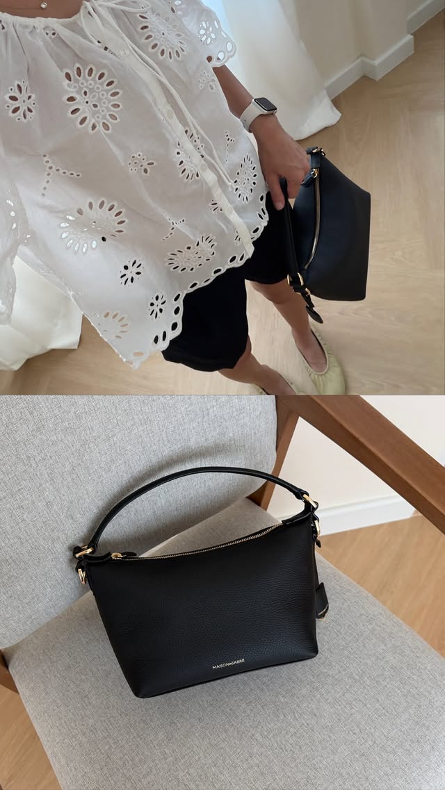 Instagram post by @rrrrayda for MAISON de SABRÉ. Caption reads: Perfect everyday bag for this summer....
