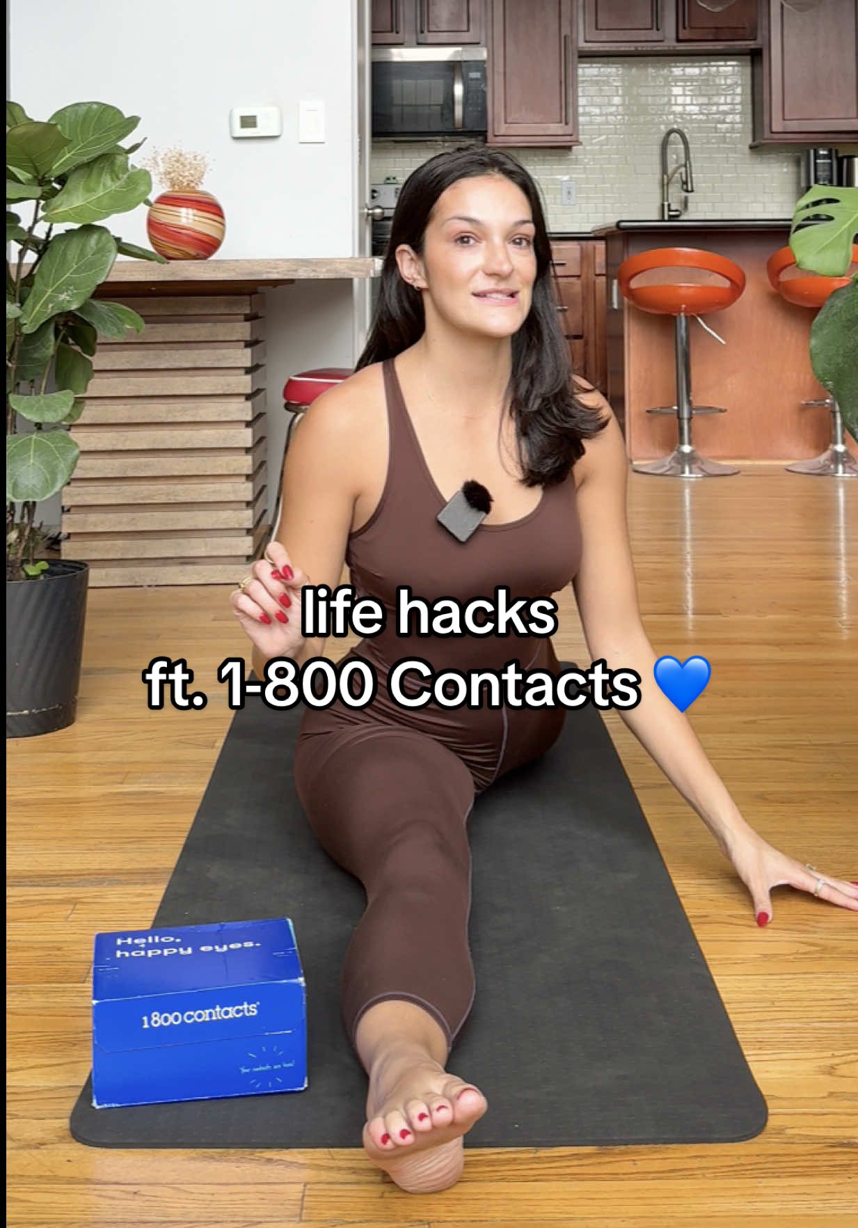 TikTok post by @thedailyvictorian for 1800 Contacts. Caption reads: [...] is the ultimate life hack 💙 #ad....