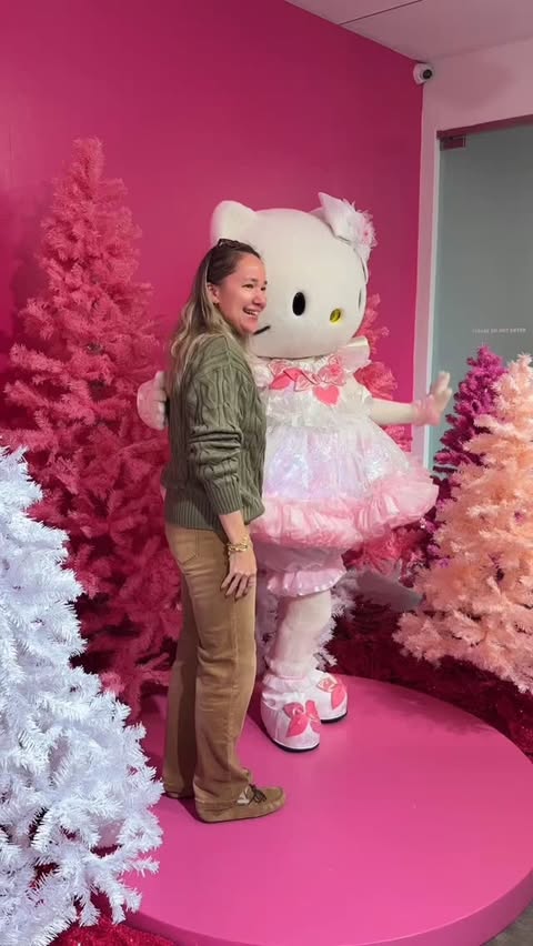 Instagram post by @alinaantman_nyc for Hello Kitty. Caption reads: The moment our Hello Kitty dreams came true! 💖✨We....