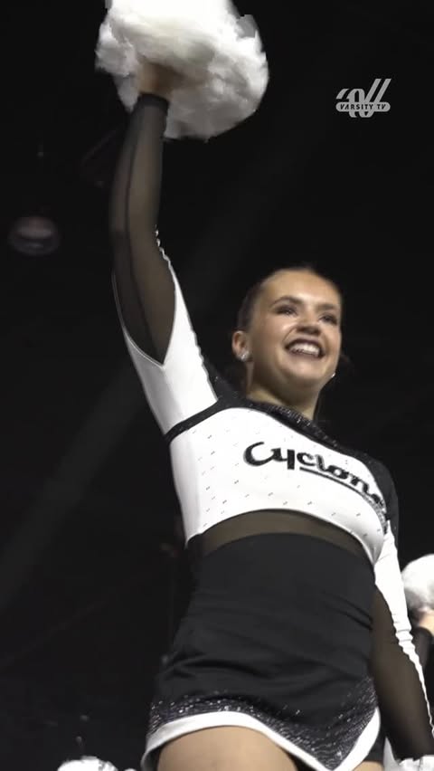 Instagram post by @ndadance for Varsity Spirit. Caption reads: The Cyclones took prelims by storm! 🌪️ Iowa State....