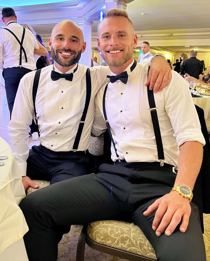 Instagram post by @derektpratt for Tissot USA. Caption reads: Wedding season! All smiles with the cuzo....