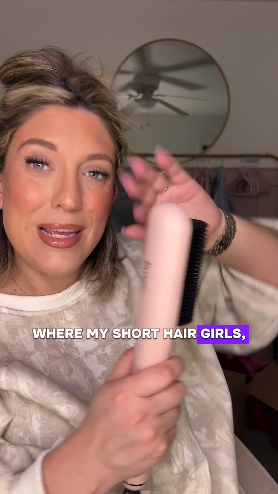 TikTok post by @sydneydanielle33 for L’ange Hair. Caption reads: [...] all short hair girls!! @langehair....