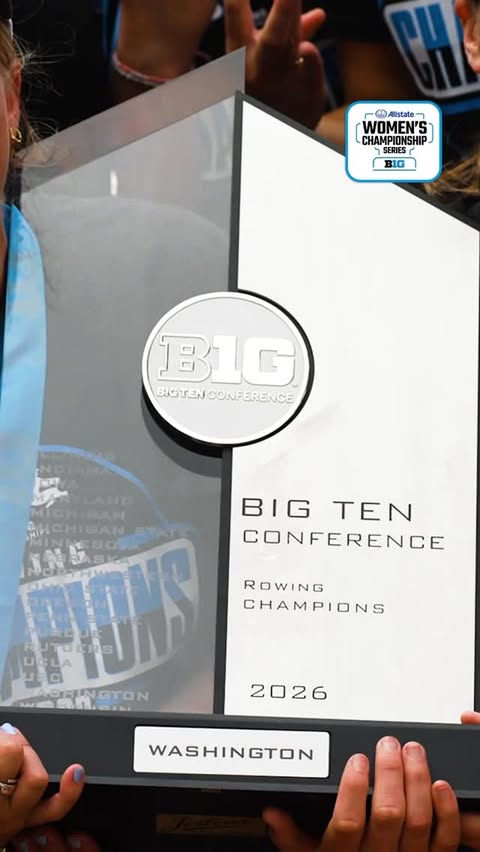 Instagram post by @bigtennetwork for Allstate. Caption reads: [...] @washingtonrowing is in the books 🎬....