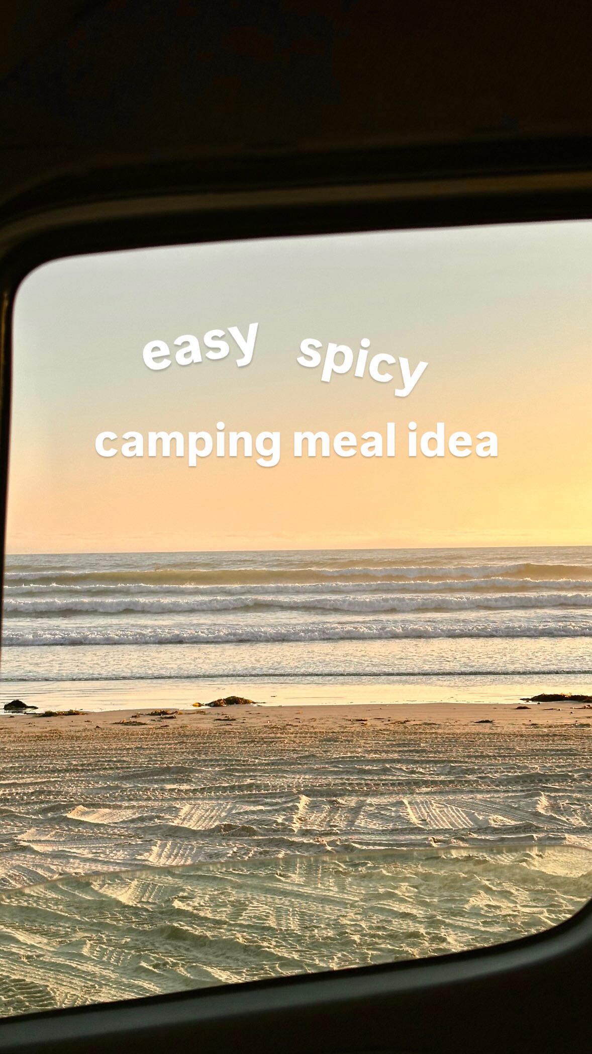 Instagram post by @samandkellysvan for Tapatio Ramen. Caption reads: Simple & Spicy Camping Meals 💃🏼🌞🌶️ for....