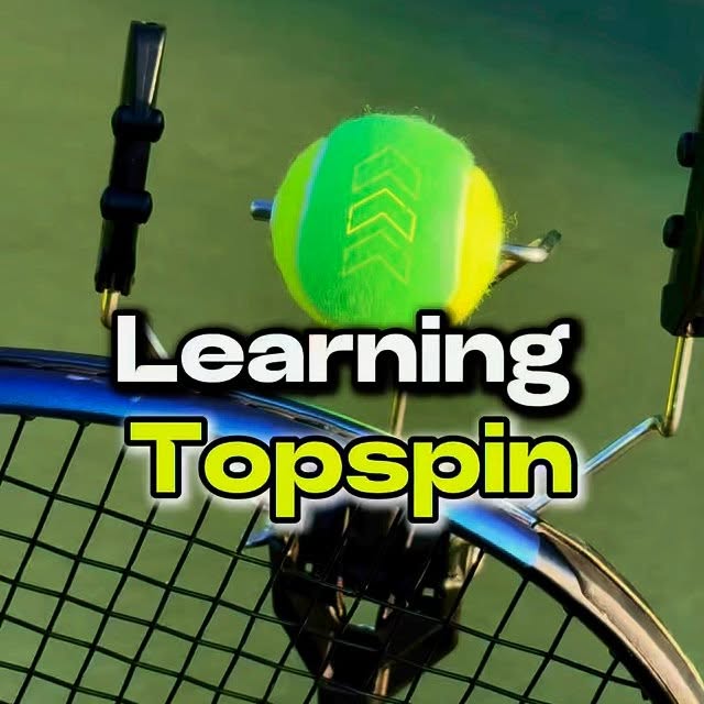 Instagram post by @simplifiedtennis for Functional Tennis. Caption reads: 🎾 Learning Topspin ✅ Link in the bio to get your....