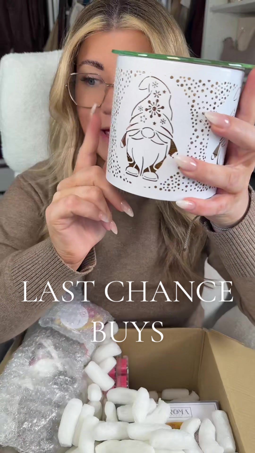 TikTok post by @officialsamanthalouise for The Northumberland Candle Company. Caption reads: Last chance to order from @Northumberland Candle....
