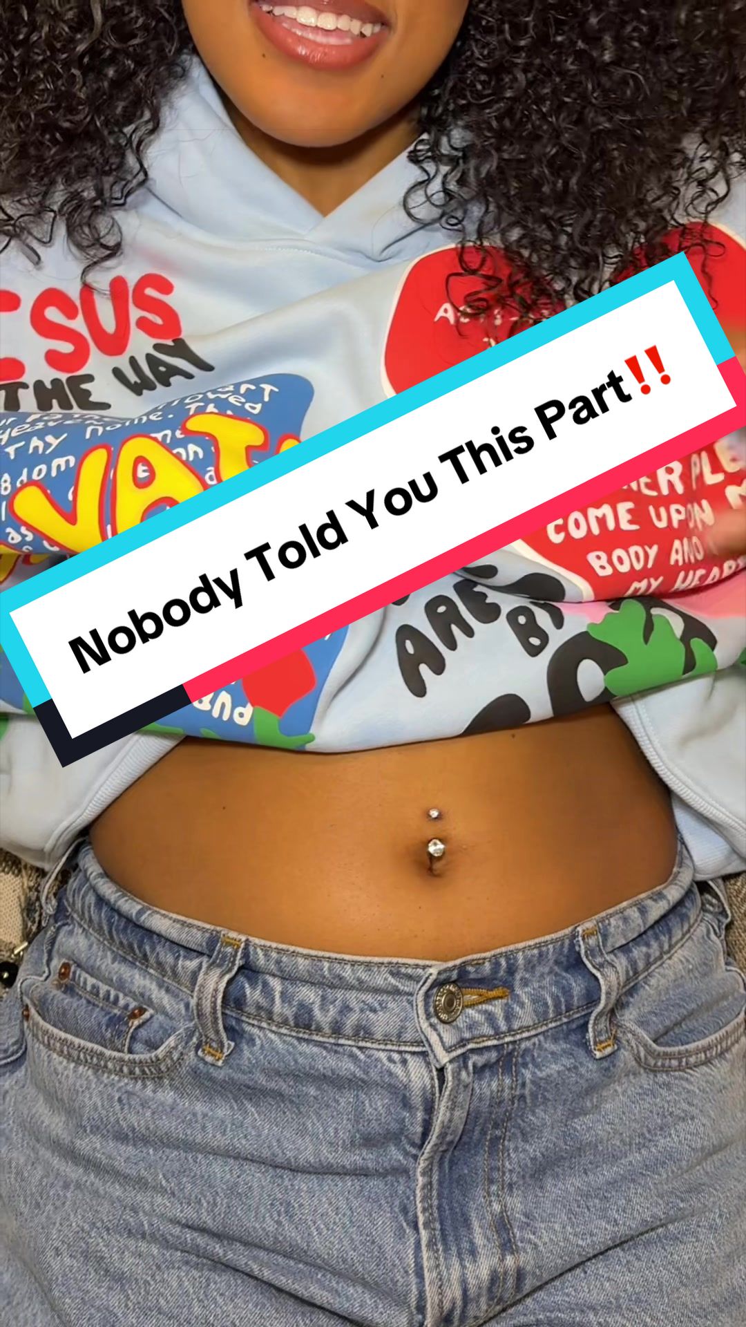 TikTok post by @laurieshopsinfaith for Base Laboratories. Caption reads: [...] #piercingbump #summerpiercing @Base....