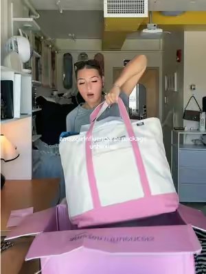 TikTok post by @cecilydipold for Amazon Influencer ID. Caption reads: @Amazon Influencer Program pr package unboxing!!....
