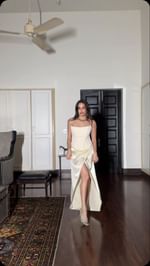 Instagram post by @tarinimanchanda for AQUAZZURA. Caption reads: [...] shoes I know! 👠 The newly opened Aquazzura....