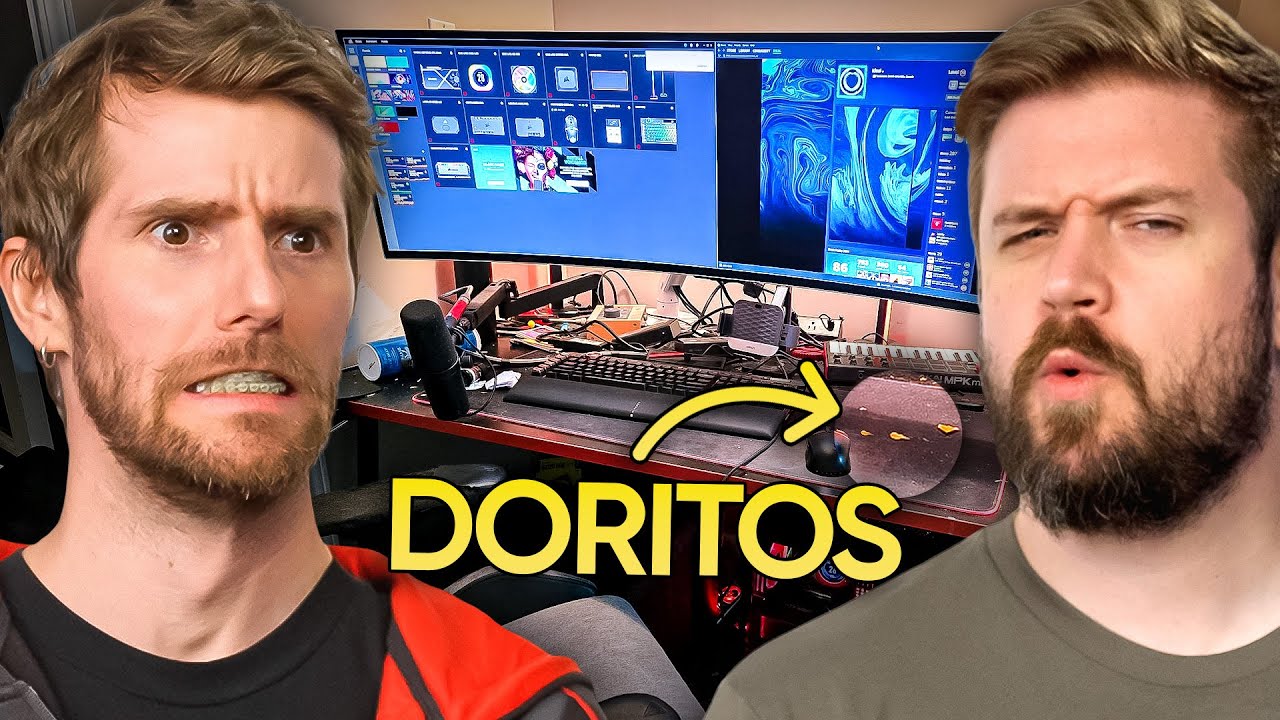 YouTube post by @LinusTechTips for Dbrand. Caption reads: Why can’t you be NORMAL?!? Roasting Staff Setups.