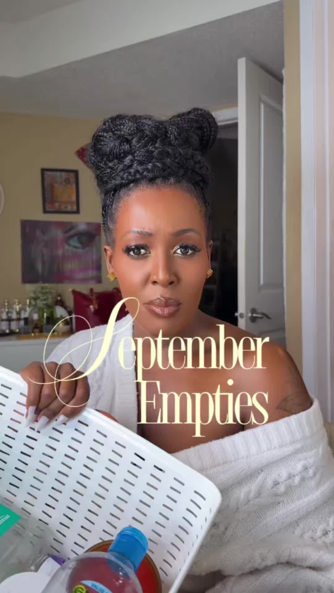 TikTok post by @tina.frag.fashion for JiYu Skin. Caption reads: Empties of the Month of September!....
