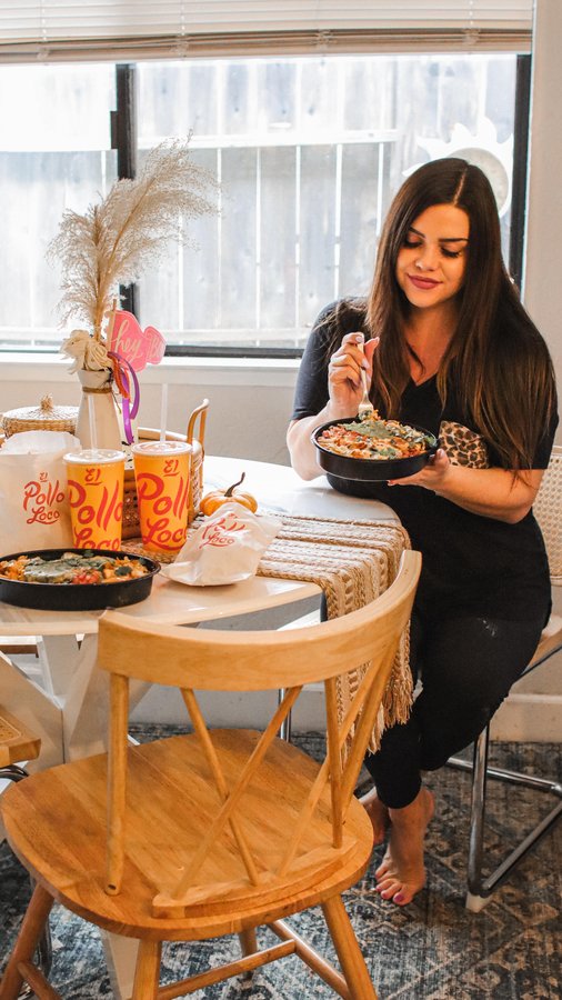 Instagram post by @haleymartinoxo for El Pollo Loco. Caption reads: #pollopartner DOUBLE the yum 🍗 

Here’s your sign....